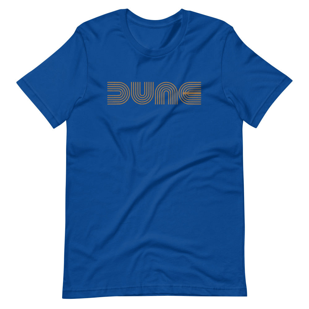 Dune Unisex TShirt with Gold Stitch Embroidery - True Royal Color - https://ascensionemporium.net